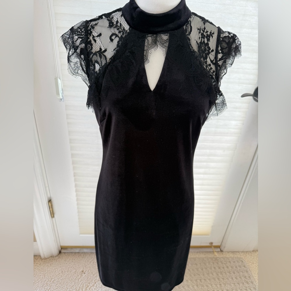 Brand new velvet and lace dress by black-and-white market size 4
